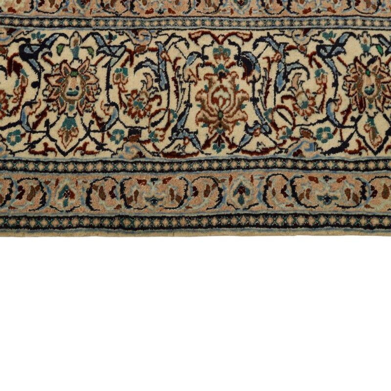 Old 11.5 meter handmade carpet, Nain design, 9 layers, silk flower model, code 456144