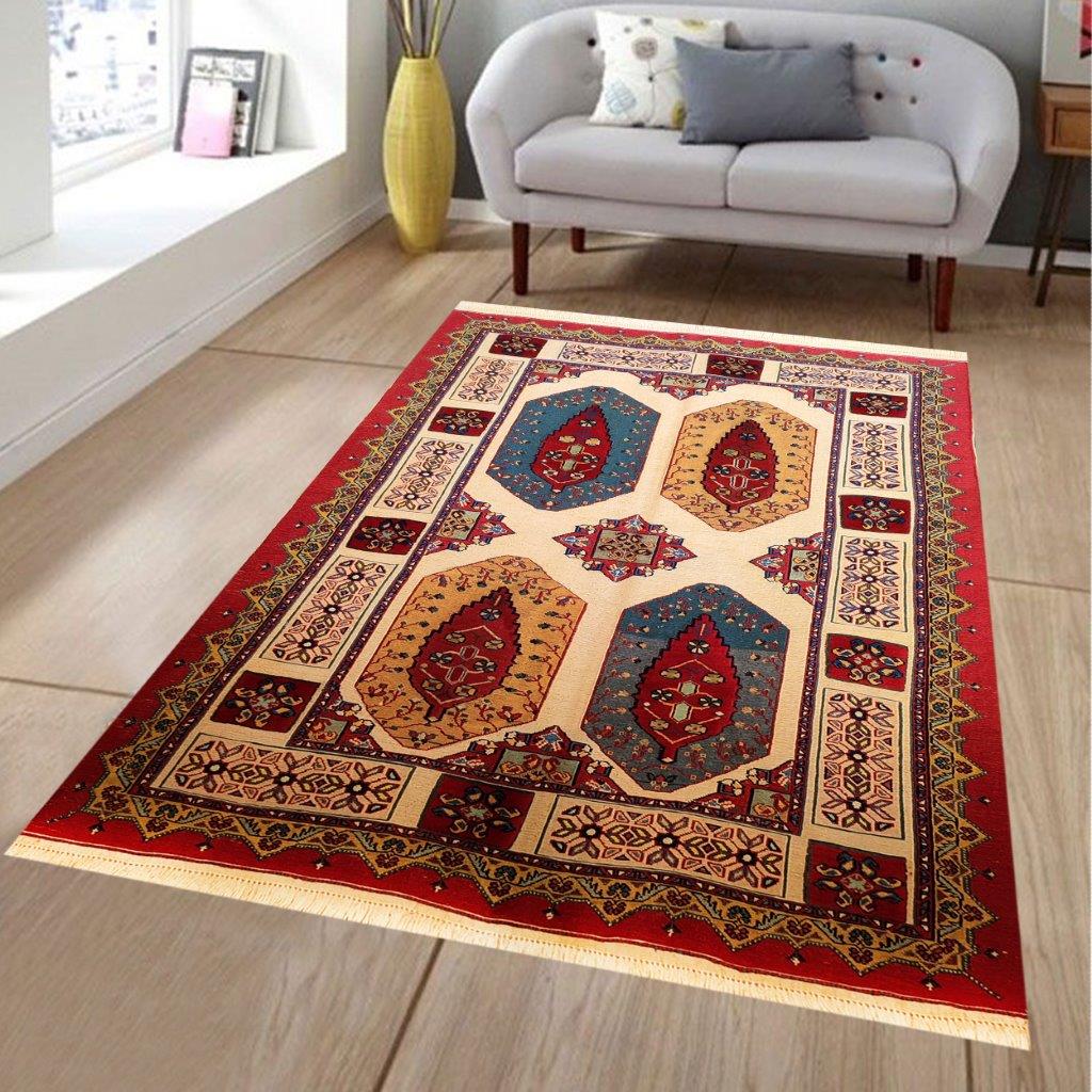 Two and a half meter handwoven carpet with tree of life design, code AA145