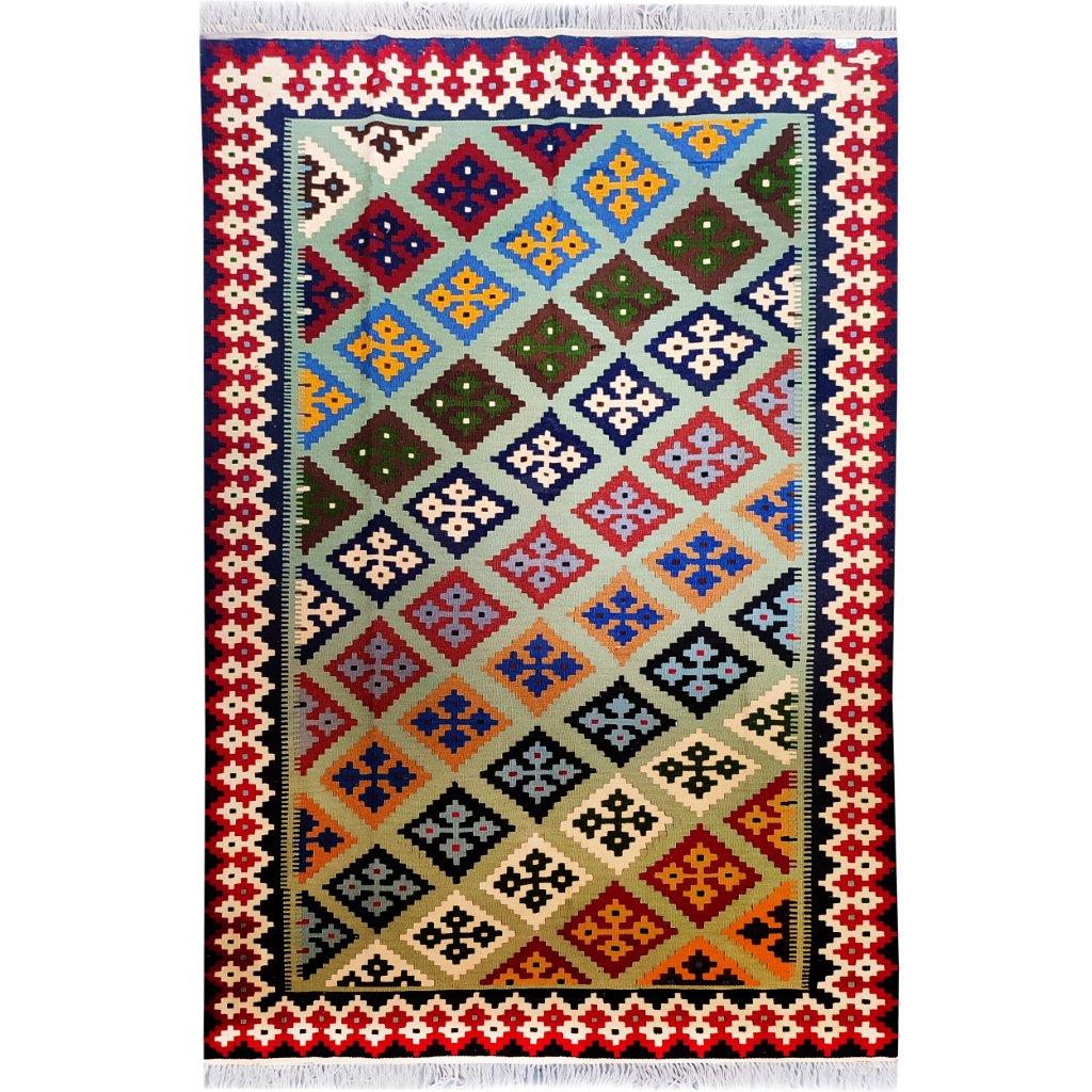 Four-meter hand-woven carpet with rhombus design, code AA104