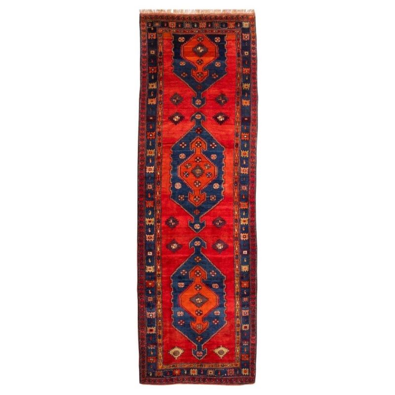 Old hand-woven side rug, five meters long, Persian code 102437