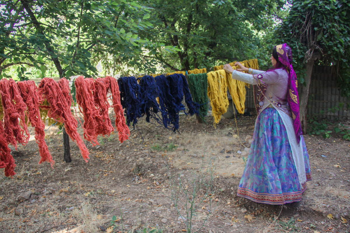 Dyeing the Yarn