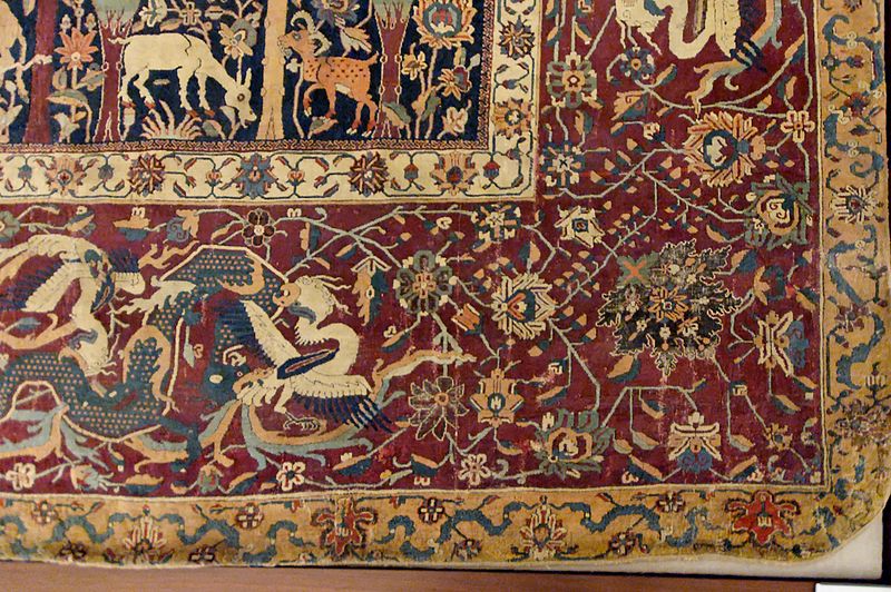 Border of Kashan carpet