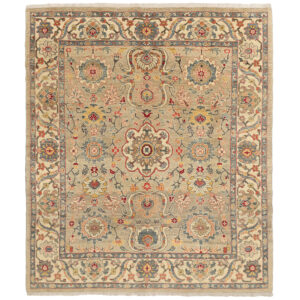 Six and a half meter Mansouri handmade carpet, Sultanabad model, code 609206
