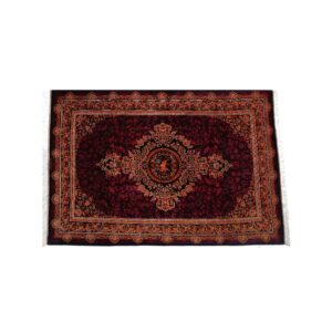 Semi-handwoven and semi-handwoven all-silk carpet code 001